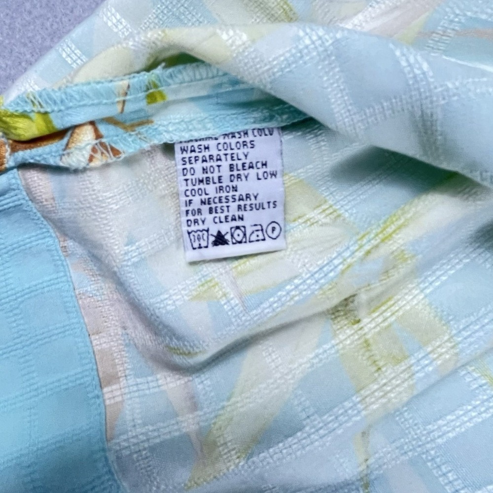 Tommy Bahama Shirt Mens XL Blue Bamboo Print Silk‎ Short Sleeve Camp Button Up - Picture 6 of 7